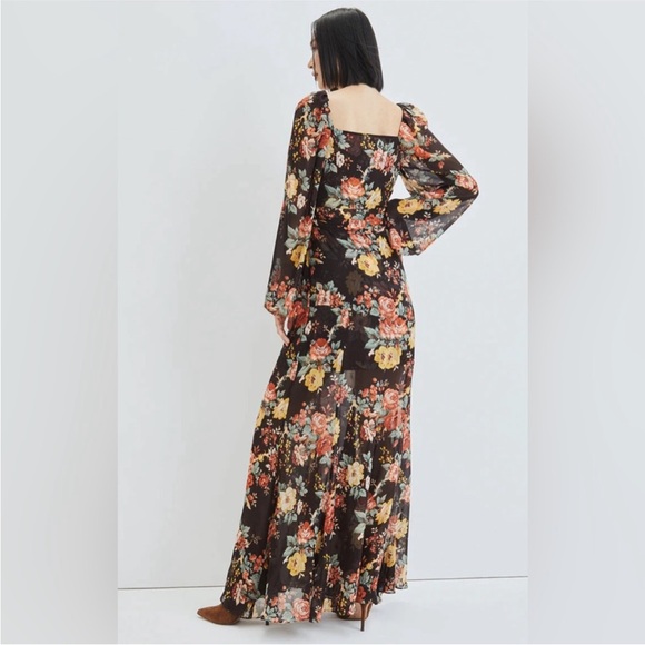 Veronica Beard Avani Floral Silk Maxi Dress Sz 2 - Picture 2 of 13